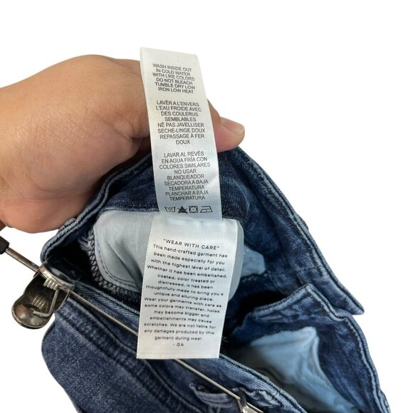 Good American GOOD LEGS SKINNY JEANS GL873T1 Size 4/27 Inseam 29" Distressed - Picture 7 of 9